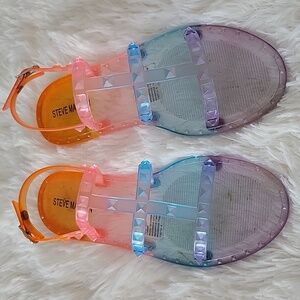 Steve Madden Multi-color Jelly Sandals Girls Size 4 Youth